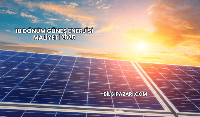10 Dönüm Güneş Enerjisi Maliyeti 2025