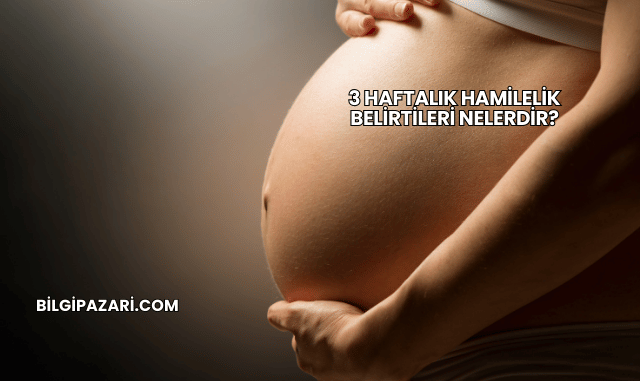 3 Haftalık Hamilelik Belirtileri Nelerdir?