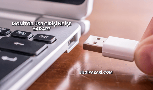 Monitör USB Girişi Ne İşe Yarar?
