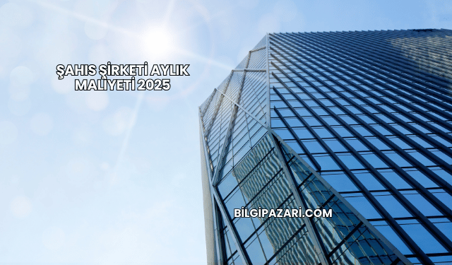Şahıs Şirketi Aylık Maliyeti 2025