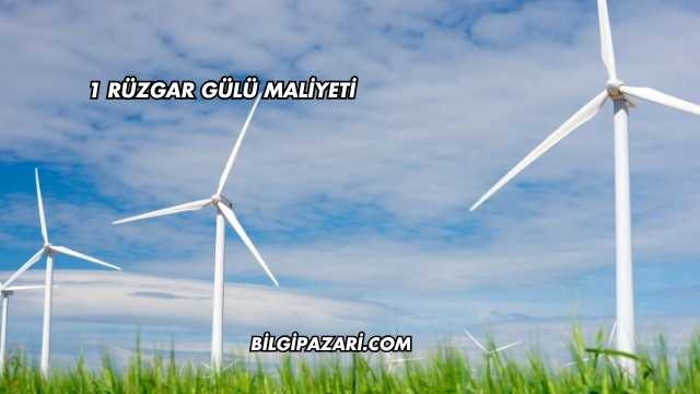 1 Rüzgar Gülü Maliyeti