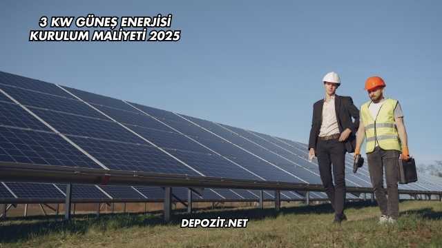 3 Kw Güneş Enerjisi Kurulum Maliyeti 2025