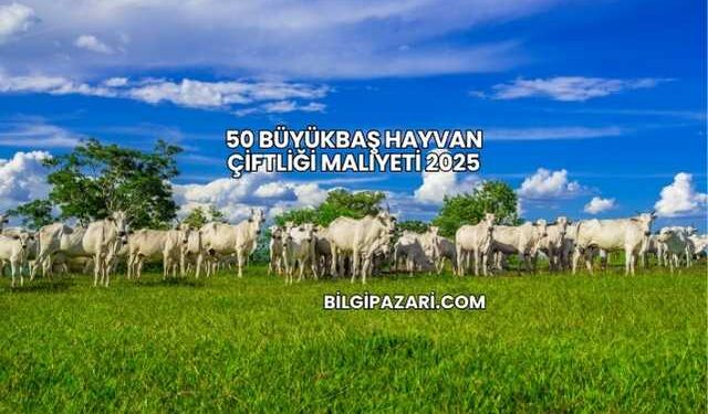 50 Büyükbaş Hayvan Çiftliği Maliyeti 2025