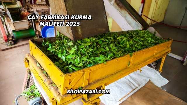 Çay Fabrikası Kurma Maliyeti 2025
