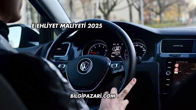 E Ehliyet Maliyeti 2025