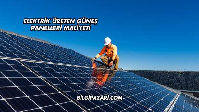 Elektrik Üreten Güneş Panelleri Maliyeti