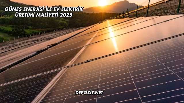 Güneş Enerjisi İle Ev Elektrik Üretimi Maliyeti 2025