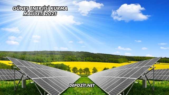 Güneş Enerjisi Kurma Maliyeti 2025