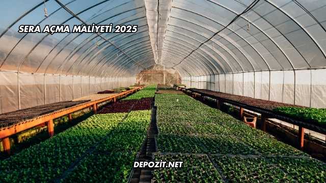 Sera Açma Maliyeti 2025