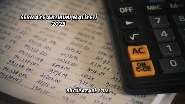 Sermaye Artırımı Maliyeti 2025