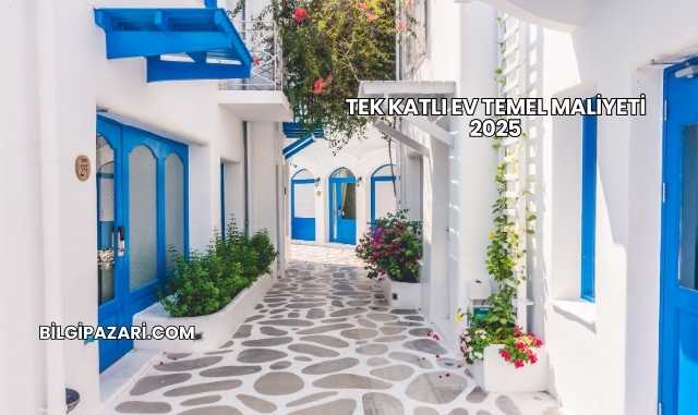 Tek Katlı Ev Temel Maliyeti 2025