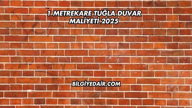 1 Metrekare Tuğla Duvar Maliyeti 2025