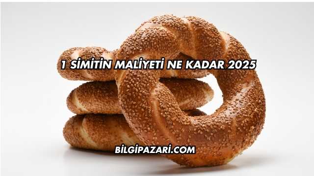1 Simitin Maliyeti Ne Kadar 2025