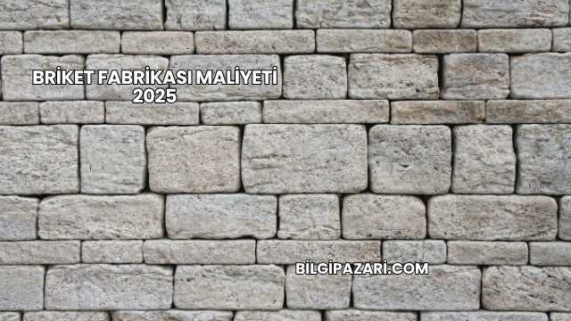 Briket Fabrikası Maliyeti 2025