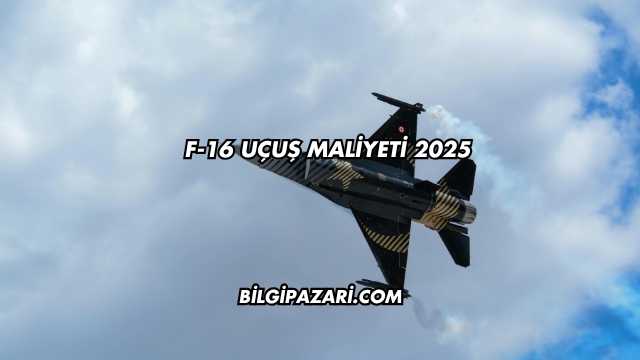 F-16 Uçuş Maliyeti 2025