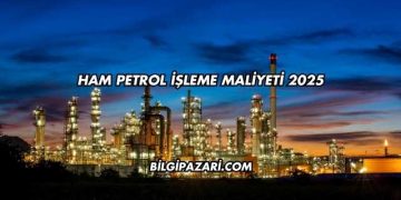 Ham Petrol İşleme Maliyeti 2025