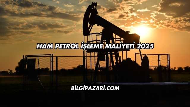 Ham Petrol İşleme Maliyeti 2025