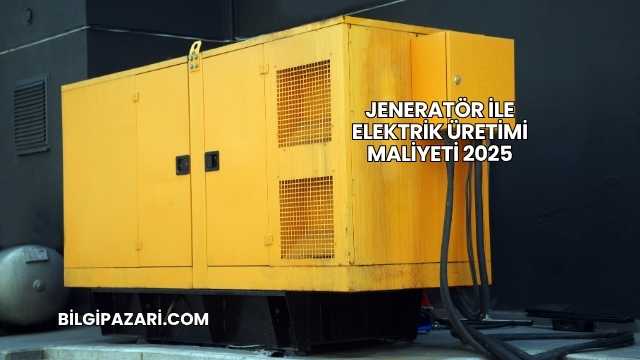 Jeneratör İle Elektrik Üretimi Maliyeti 2025
