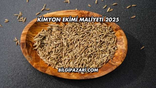 Kimyon Ekimi Maliyeti 2025