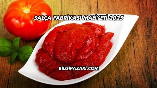 Salça Fabrikası Maliyeti 2025