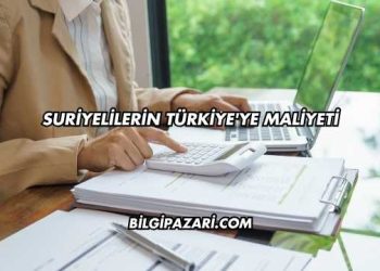 Suriyelilerin Türkiye'ye Maliyeti
