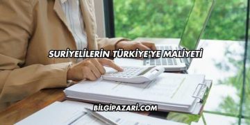 Suriyelilerin Türkiye'ye Maliyeti