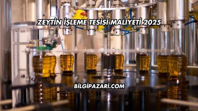 Zeytin İşleme Tesisi Maliyeti 2025